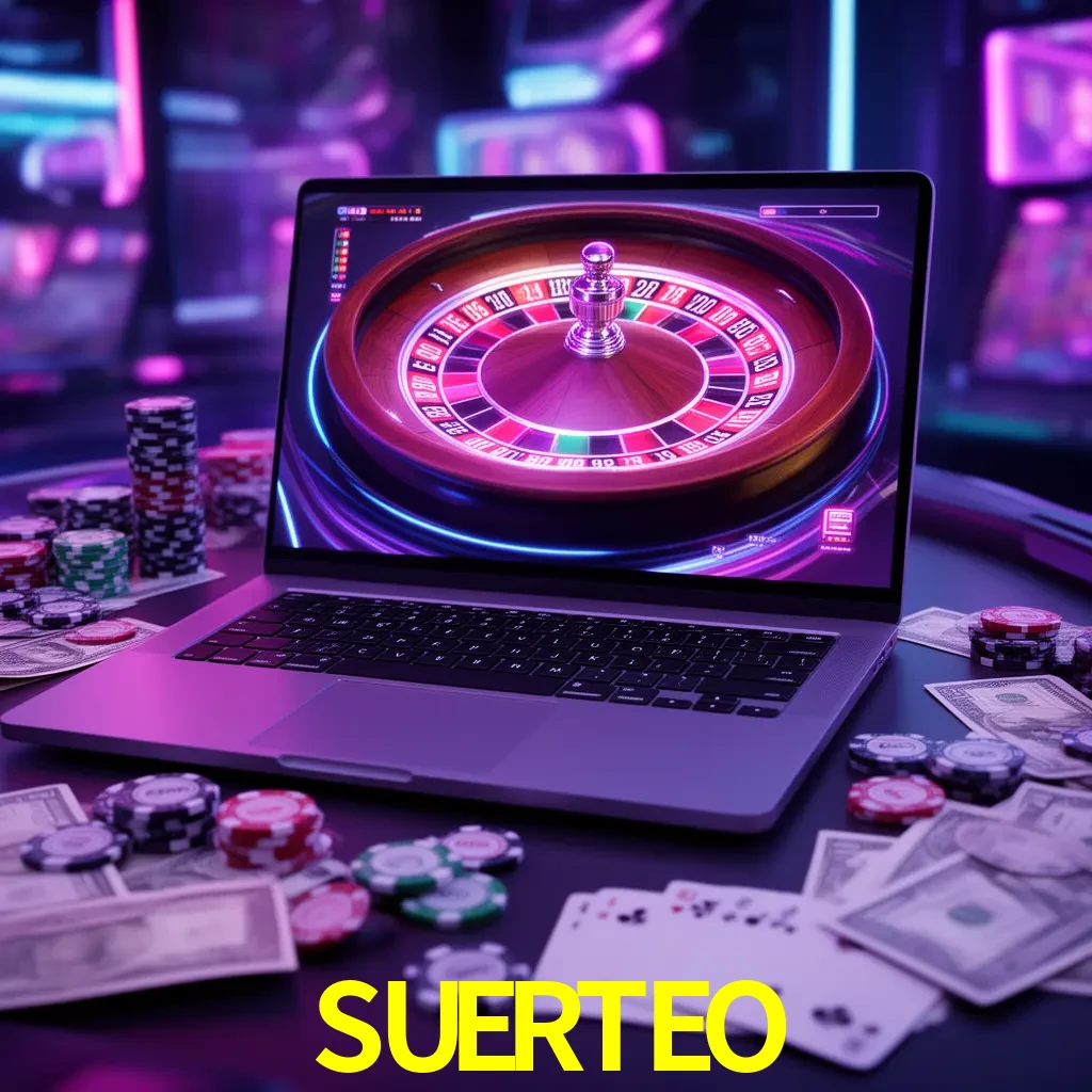 Centro móvil SUERTEO con casino, cajero, bonos, app y acceso de cuenta para México